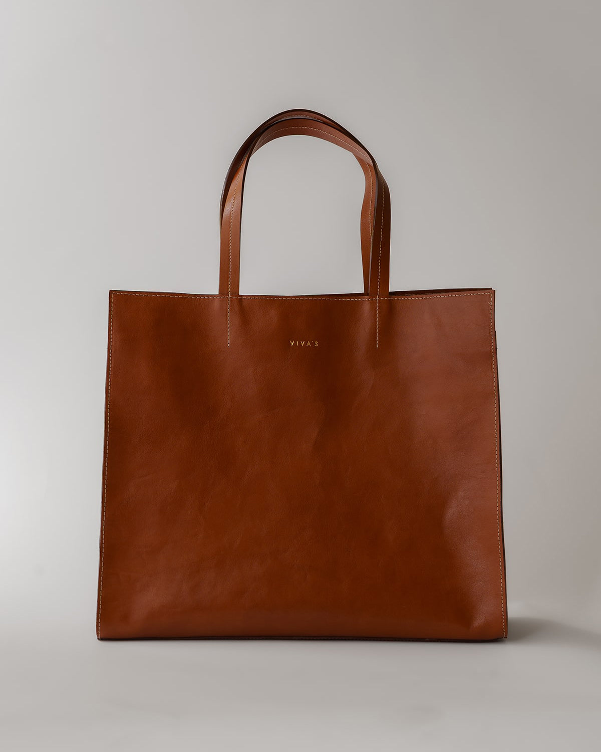 BOX TOTE BAG Cognac