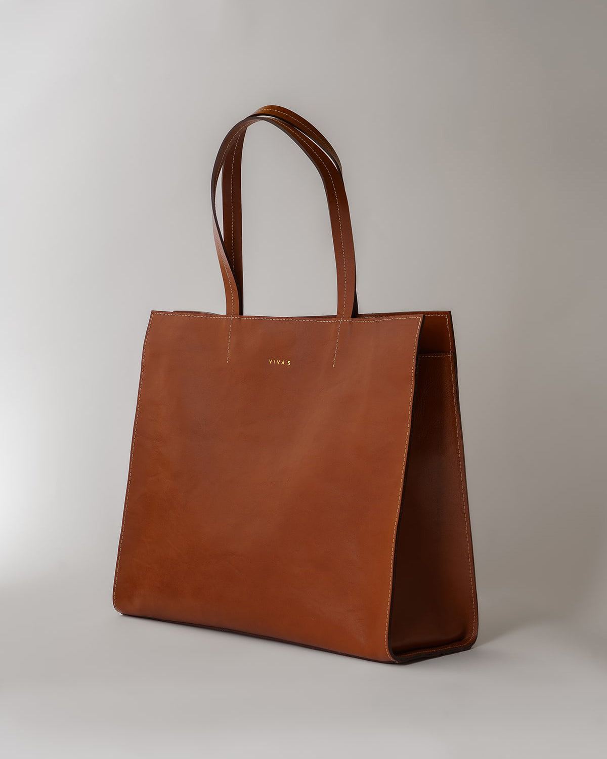 BOX TOTE BAG Cognac